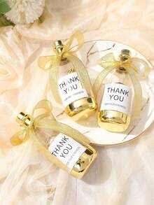 12pcs Champagne Bottle Shaped Bow Candy Boxes, Plastic Gift Boxes & Gift Bags, Suitable For Wedding, Birthday Party Favors, Valentine's Day Party Gifts - Multiple Styles - View 2