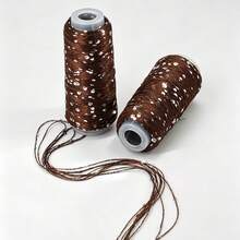 50g/1pc Multi-Color Small Water Drop Bead Yarn, Shiny Sequin Crochet Yarn, Holiday Gift, Suitable For DIY Hats, Sweaters, Bags And More, Applicable For Knitting Needles - Brown 8166 - View 7