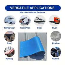 Waterproof Patch, PE Polyethylene Anti-Aging Material, Can Cover And Adhere To Large Areas Of Roof, Waterproof, Heat Insulation, Noise Reduction, Suitable For Large Industrial/Metal Roof Waterproofing And Leak Repair Material - Multicolor - View 9