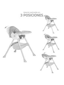 Eating Periquera Chair, For Baby, Multifunctional Folding 2 In 1, Removable Tray - Grey - View 4