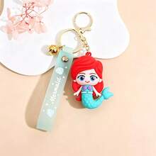 1pc Disney Princess Series Keychain, Snow White 3D Figure Keyring, Cute Phone Bag Charm - Y - View 7