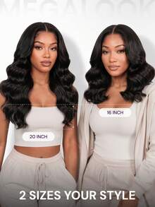 MEGALOOK 6"X6" Lace Front Wavy Human Hair Wig, Pre-Cut 6" Depth, Seamless No Glue, Pre-Bleached & Pre-Trimmed, Easy To Wear, 180% Density 6"X6" Lace Parting, Natural Color, Suitable For Beginners, Natural Look - SNatural - View 11