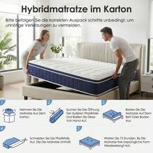 Sour Lemon Mattress 90x200 Cm, H4 Pocket Spring Mattress For Bedroom 25 Cm Height . 7-Zone Support . Breathable Comfort Foam - White - View 10