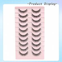 10 Pairs Natural False Eyelashes, Fluffy And Delicate, Suitable For Daily Use, Realistic Eyelashes, Suitable For Daily Use - Black - View 9