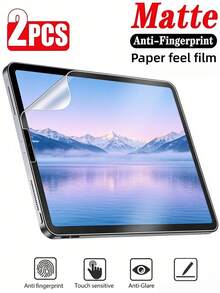 2pcs Matte Paper-Feel Screen Protector Film, Anti-Glare Anti-Fingerprint, Compatible With IPad 5th/6th/7th/8th/9th/10th/11th Gen/Air Pro 11 Inch/Compatible With Samsung Galaxy Tab S9 S8 S7 S10 FE A9 A11+ S11 11 Inch/Compatible With Xiaomi Tablet/Compatible With Huawei MatePad/Honor Tablet, Office Drawing Writing Film, Explosion-Proof Anti-Scratch Easy-To-Apply Soft Film - Matte - View 11