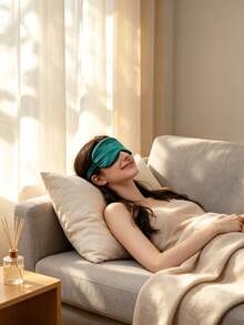 10/1pc Silk Texture Sleep Eye Mask, Elastic Travel Eye Mask With Light-Blocking Function, Pure Silk Material Sleep Eye Mask, Double-Layer Silk Filled Elastic Band Design, Suitable For Men And Women. Excellent Gift For Family Christmas Home Decor - Multiple Styles - View 4