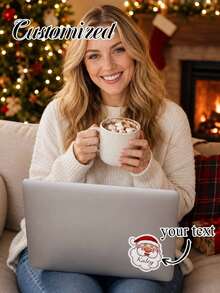 Customized Santa Claus Stickers, Name Stickers, Gift Packaging Stickers, Candy And Snack Packaging Stickers, Christmas Decorations, Gifts, Suitable For Water Bottles, Computers, Storage Boxes - Multicolor - View 1