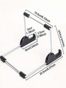 All‑In‑One Aluminum Alloy Tablet Stand, Multi‑Angle Adjustable Foldable Desktop Holder, Lightweight Durable Bracket For Laptops & Tablets, High Compatibility With Adhesive Mats - View 2