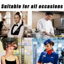 Thickened Hair Net, Black Invisible Elastic Edge Wig Cap, Reusable Women's Bun Hair Net, Suitable For Catering Service, Ballet, 20 Inches - View 8