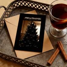 1 Unique Gothic Style Cat Christmas Card With Envelope - Perfect For Holiday Celebrations, Santa Greetings And Gifts For Family, Friends And Colleagues G9BQ - Sets - View 9