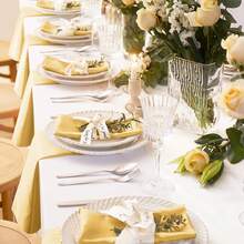 1/2/6pcs Premium Solid Color Satin Napkins For Hotel, Banquet, Wedding Table Setting, Home Use, Afternoon Tea, Atmosphere Tablecloth - Champagne - View 6