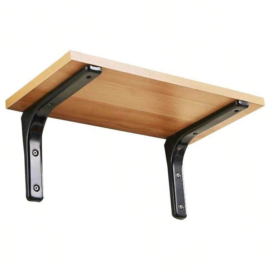 Triangular Bracket Shelf Support Wall Mount Right Angle Floating Shelf Holder Straight Shelf Bracket Tripod Storage Rack - Multicolor - View 1