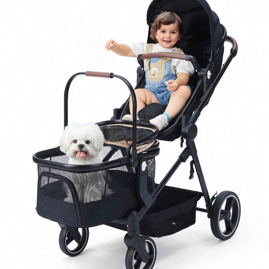 This Multi-functional Stroller, Shipped From The EU, Combines Baby and Pet Functions; It Is Detachable and Can Also Be Used As A Standalone Stroller.