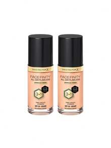 Max Factor [حزمة] كريم أساس فيجنفينييتي خالي من المنتجات الحيوانية 3 في 1 مثالي طوال اليوم N45 لوز دافئ 30 مل * 2 - N45 لوز دافئ - مشاهدة 2