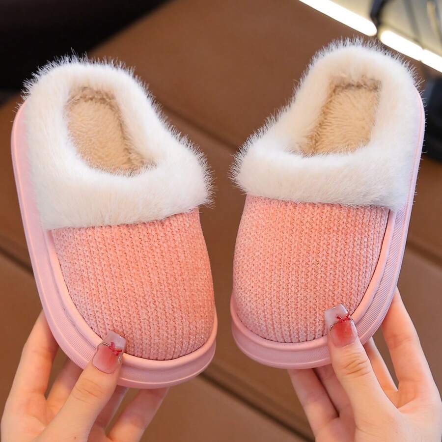 Children's Fashion Versatile Slippers For Boys And Girls, Indoor/Outdoor Casual Slippers, Autumn/Winter New Style, Home Slippers For Kids Of All Ages - Pink - View 1