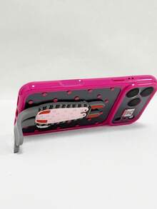 1 Buah Casing Ponsel Hard Shell Motif Kelinci 3D Lembut dan Lucu dengan Stand Terintegrasi Warna Pink/Magenta, Kompatibel dengan iPhone 17/17Pro/17ProMax/16/16Pro/16ProMax/15/15Pro/15ProMax/14/14Pro/14ProMax/13/13Pro/13ProMax, Perlindungan Anti Jatuh Seluruh Bodi, Stand Horizontal/Vertikal untuk Menonton Film dan Membaca - Hot Pink - View 4