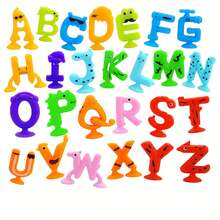 Soft Silicone Suction Cup Alphabet Number Blocks, Fidget Sensory Toy, Letters & Numbers Preschool Learning Educational Toy, Kids Interactive Game Toy - Multicolor - View 3