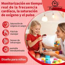 Pulsovital Oxímetro de Pulso de Dedo Pediátrico Recargable USB, Pantalla OLED Diseño Infantil, Medición de Saturación SPO2 y Frecuencia Cardíaca, Uso Doméstico - Rojo - Ver 5