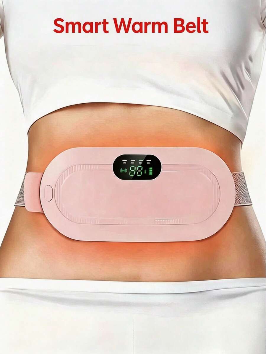 Portable Wireless Heating Pad, Electric Warmth Treasure, With LED Battery Display, Fast Heating, 3 Temperature Settings, 4 Massage Modes, Quickly And Effectively Heats Back Or Abdomen, Suitable For Women, USB Charging, 1500mAh