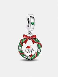 1 Holiday Limited Edition Christmas Wreath, Christmas Gift Hot Air Balloon Bead Creative Exquisite Bead String DIY Bracelet Necklace Gift - Silver - View 15