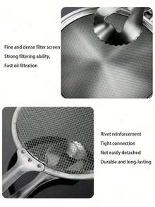 2/1pc Stainless Steel Perforated Strainer/Soup Spoon, Deep Fry Oil Filter Spoon, Food Oil Drainer, Tofu Powder Filter - Multicolor - View 7