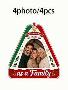 Custom Christmas Photo Ornament, Personalized Tree Hanging Decor, Festive Holiday Party Wall Accent, Customized Picture Family Keepsake, Customizable 2026 Xmas Picture Ornament, Christmas Gift, Seasonal Home Decor, Gift For Grandma And Grandpa - Style a - View 25