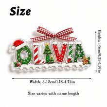 Custom Christmas Letter Ornament, Personalized Name Tree Hanging Decor, Festive Holiday Party Decoration, Customized Alphabet Keepsake, Customizable Xmas Gift For Family, Home Tree Accent, Christmas Decoration, Acrylic Ornament, Family, Friend - Style B - View 2