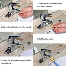 1/2 Inch Faucet Quick Connect Adapter | 1/2 Inch Male Thread Tapered Adapter, Quick Connection Accessory For Washing Machine, Car Wash And Garden Hose - Round - View 6
