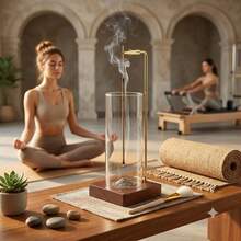 1pc Incense Holder, Incense Stick [Anti-Ash Flight] With Detachable Glass Ash Catcher, Mess-Free Incense Burner Stand For Home Decor, Yoga, SPA, Unique Incense Holder - 1PC - View 1