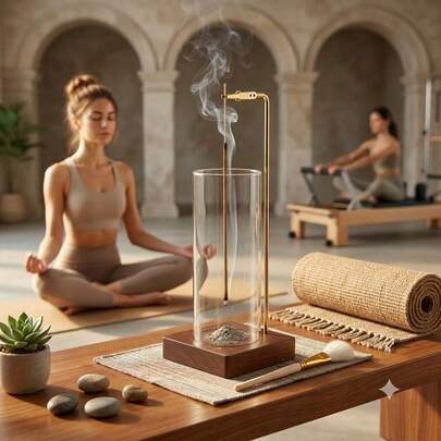 1pc Incense Holder, Incense Stick [Anti-Ash Flight] With Detachable Glass Ash Catcher, Mess-Free Incense Burner Stand For Home Decor, Yoga, SPA, Unique Incense Holder