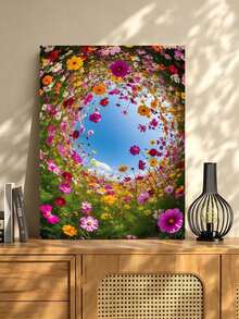 DIY Fisheye Lens Colorful Cosmos Flower Meadow (Frameless Or Framed 8x12 / 16x20 Inches) Paint By Numbers Kit(Acrylic) Arts & Crafts For Adult Beginners, Home Wall Decor, And Creative Holiday Gifts - Sets - View 3