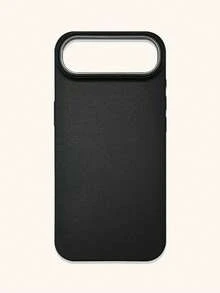 1pc 4-Color Optional Solid Color Lychee Texture Faux Leather Large Window Phone Case, Ins Premium Minimalist Business Solid Color Leather Texture, A Classic Black / B Beige White / C Premium Gray / D Caramel Brown, Faux Leather Matte Lens Raised Full Coverage Anti-Drop Soft Shell, Autumn/Winter Commute Versatile, Suitable For Personal Use And Gift; Compatible With IPhone Case & Galaxy Case, Compatible With IPhone 17 - Multicolor - View 82