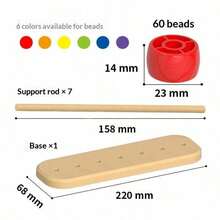 Bead Matching Game Gift Set, 6 Colors, Carefully Polished Beads, Smooth Without Burrs, Adults Can Set Game Levels, Shuffle Bead Colors, Let Children Match And Pass Levels, Parent-Child Interactive Toy, Exercise Thinking, Focus Training, Educational Early Learning Toy, Children's Toy, Color Matching Game, Birthday Gift, Halloween Gift, Christmas Gift - Multicolor - View 5