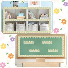 10m/Roll Green Colorful Mini Flower Design Bulletin Board Stickers, Classroom Office Blackboard Decorative Decals - Decorative Stickers - View 3