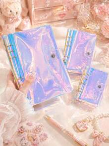 A5/A6/A7 Transparent Binder, Portable Transparent Sticker Book, Sticker Photo Album, Photo Storage Bag, Photo Album, Budget Planner, Diary, Notebook, Office Supplies Sticker Book, Student Supplies - Multi-color - View 2