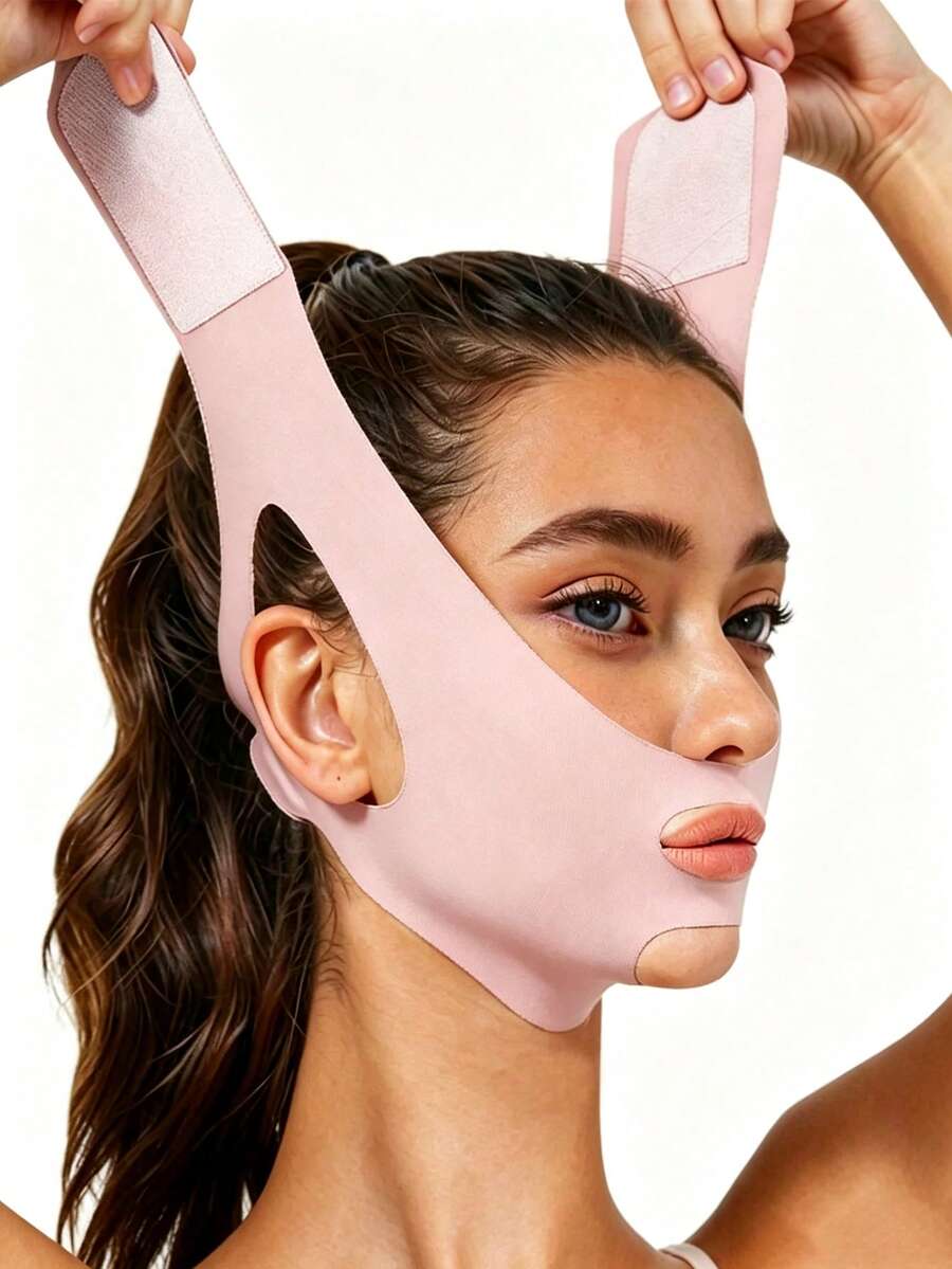1 buah Ikat Wajah Elastis Desain Telinga Kucing Wanita, Masker Tidur Bahan Lembut dan Bernapas, Aksesori Kecantikan Harian Kasual untuk Rumah, Tersedia Berbagai Warna - Beraneka warna - View 1