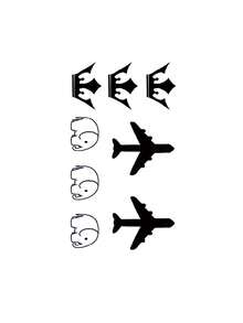Mini Travel Temporary Tattoos For Women, Airplane Crown Elephant Minimalist Tattoo Stickers, Waterproof Small Body Art For Shoulder, Arm, Parties, Vacations, Festivals & Everyday Style - Multicolor - View 4