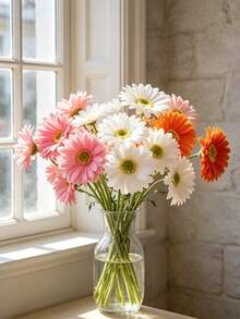 6pcs Artificial African Chrysanthemum Flowers, High Quality Antioxidant, Realistic Touch, Suitable For Indoor Decoration, Home Decor, Bedroom Decor, Wedding Decor, Office Decor, Cafe Decor, Valentine's Day Gift, Birthday Gift, Mother's Day Gift, Valentine's Day, Party Gift Set, Indoor, Home, Wall, Bathroom, Bedroom - Multicolor - View 10