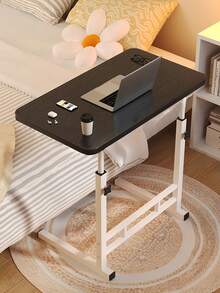 Mobile Height Adjustable Computer Desk, Large Storage Capacity, Can Be Used As Desk Or Office Table, Great Assistant For Home Office, Watching Movies, Writing, Study Desk - Multicolor - View 4