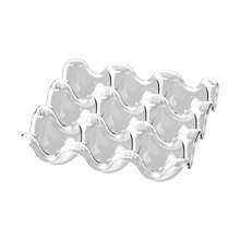 9-Slot Makeup Sponge Storage Tray, PET Material Makeup Puff Holder, Wavy Design Makeup Sponge Storage Rack, Dust-Proof Drawer-Style Vanity Storage Organizer, Multi-Compartment Makeup Tool Display Storage Box, Suitable For Bathroom, Vanity Desktop Makeup Accessory Storage Box, Available In White/Transparent - Multicolor - View 7