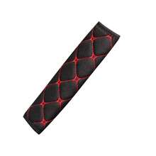 1pc PU Leather Plaid Embroidered Seat Belt Shoulder Pad, Comfortable Anti-Chafing Car Seat Belt Shoulder Cushion, Car Interior Accessory, All Season, Unisex - A - View 7
