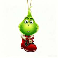 Panini Multi‑Style Grinch 2D Flat Acrylic Christmas Ornaments,Xmas Tree Hanging Pendants For Holiday Home Decor - H - View 3
