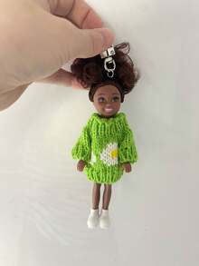 Complete Set[Ready To Use Keychain Pendant]Bag Accessory Bag Charm Backpack Pendant Keychain Pendant Green And White Floral Bag Decoration - Multicolor - View 3