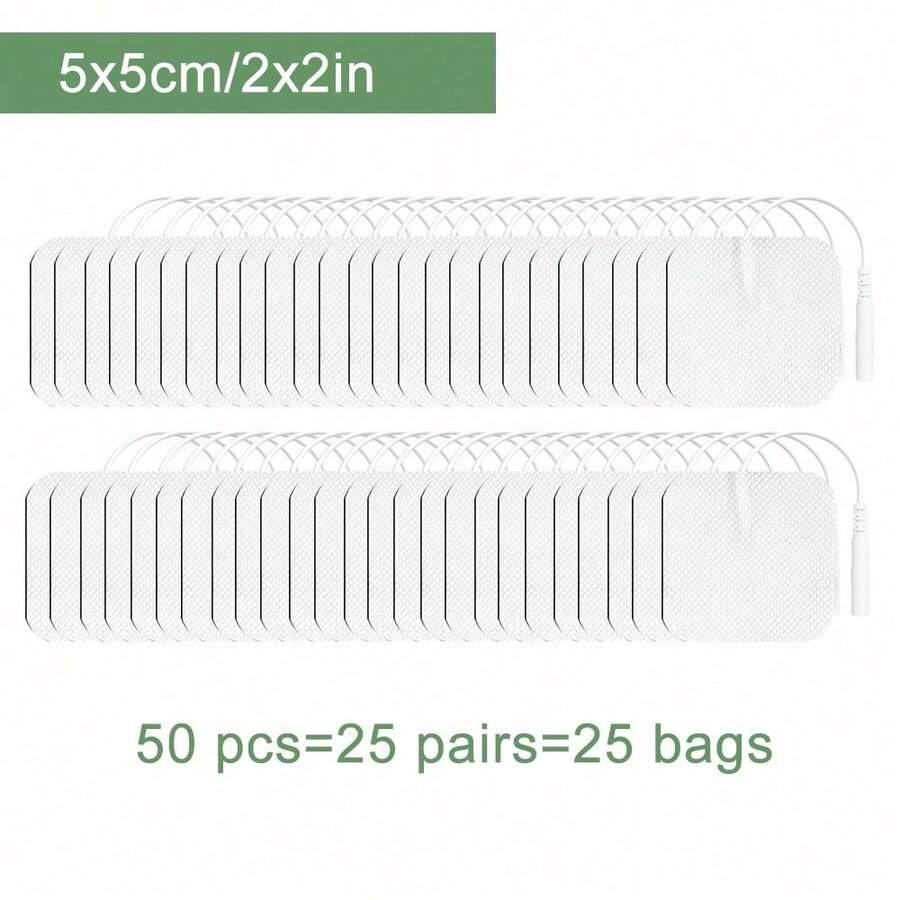 Multiple Sizes Of Electrode Pads, 2mm Pin Connector, Replacement Gel Pads, High-Quality EMS Massage Patches, Suitable For TENS Therapy Devices, Non-Woven Muscle Stimulators, Best Price - Multicolor - View 1