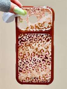 Luxury Retro Lace Rose Flower Leopard Pattern Shockproof Phone Case Compatible With IPhone 18 Pro Max 18 Pro 17 Pro Max 17 Pro 16 Pro Max 15 Pro Max 13 Pro Max 14 Pro Max 17 16 15 14 Pro Stylish Autumn Brown Lens Protect Soft Back Cover Old Money Style Shell - Leopard - View 6