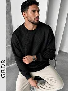 GRDR ملابس علوية رجالي كاجوال للتنقل اليومي بنسيج محبب متعدد الاستخدامات بأسلوب متناسق مع كل شيء - الأسود - مشاهدة 7