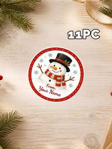 11/20/40 buah Stiker Kado Natal Bulat dengan Teks Kustom Personalisasi, Stiker Nama Kustom, Stiker Label Nama Perekat, Pola Santa, Rusa Kutub, Manusia Salju, dll., Pembungkus Kado Natal, Hadiah untuk Keluarga, Teman, dan Pecinta, Pembungkus Kotak Kado, Amplop, dan Tas Kado - MultiWarna - View 23