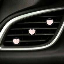 4pcs Water Ripple Heart Car Air Vent Decor, Minimalist Fashion, Suitable For Women's Car Interior Accessories, Holiday Gift Choice, Fragrance-Free - For Decoration Only - A - View 3