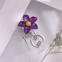 Cute Halloween Rhinestone Flower Badge Reel Retractable ID Card Holder – Swivel Clip Name Tag Keychain For Nurse Teacher Office - Multicolor - View 13