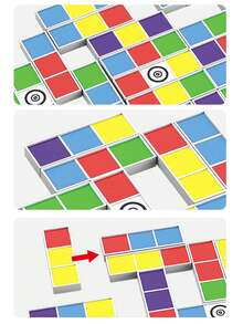 Dominoes Board Game Family Interactive Game Children Educational Toy Children Competition Special Educational Game Multi-Piece Stacking Blocks Toy - Multicolor - View 8